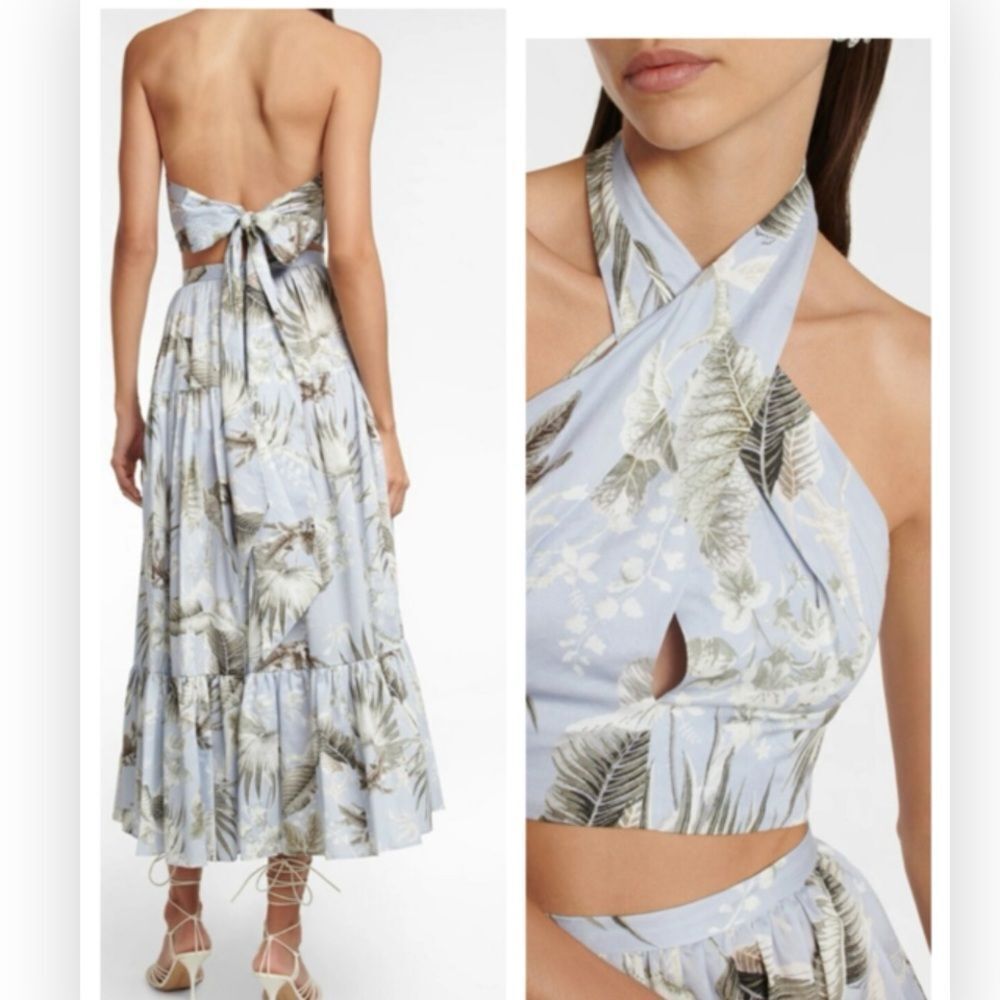 Erdem Luna printed cotton cropped top $645